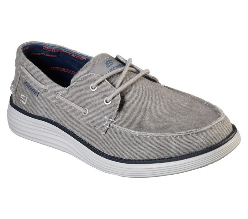 Skechers Herr Ljus Grå Båt Skor - Status 2.0 - Lorano - Sverige (GPBML-6825)